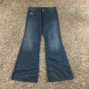 Diesel Jeans Bell Bottom Blue Retro Pacee 29x32